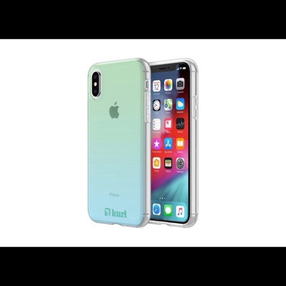 KURL IPHONE XS/X green/blue ombre design - Picture 2 of 4